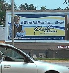 Peerless Cleaner's billboard
